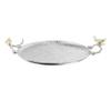 Benjara 21 Inch Decorative Tray Set of 2, Perched Birds Metal, Large, Silver view 2