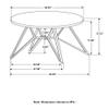 Coaster Home Furnishings - Hadi - Wood and Metal - Round Coffee Table with Cement Finish Top and Gunmetal Hairpin-Style Legs - Living Room - 36-Inch - Cement and Gunmetal - 736178 view 3