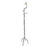 Benjara 71 Inch Modern Aluminum Coat Stand, Branch Accent, Perched Bird, Silver and Gold view 1