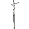 Benjara 71 Inch Modern Aluminum Coat Stand, Branch Accent, Perched Bird, Silver and Gold view 3