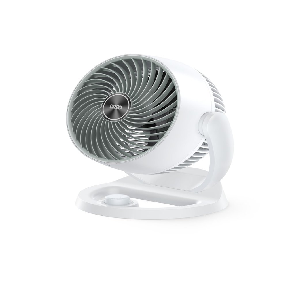 Dreo 11.8" Air Circulator Fan, Desk Fan, 70ft Whole Room Air Circulation, Table Fan, 120 adjustable tilt, 3 Speed, 28db Low Noise, Quiet, Portable Fan for Bedroom, Office, Kitchen, Home, White