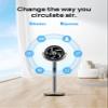 Dreo Smart Fan for Bedroom, 120+105 Omni-directional Oscillating Standing Fans with Remote, 100ft Quiet Floor Fan for Room, Wi-Fi/Voice/Alexa, 6 Modes, 8 Speeds, 37-43'' Height, 12H Timer, DC Motor view 3
