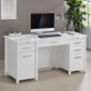 Coaster Home Furnishings - Dylan - Engineered Wood - 60-Inch Lift-Top Office Desk Includes 4 Drawers with Full-Extension Glide and 2 Pull-Out Trays - Home Office - White High Gloss - 801573 view 2