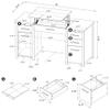 Coaster Home Furnishings - Dylan - Engineered Wood - 60-Inch Lift-Top Office Desk Includes 4 Drawers with Full-Extension Glide and 2 Pull-Out Trays - Home Office - White High Gloss - 801573 view 3