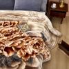 6.6lbs Korean Mink Blanket Full Size 71"X87",Winter Warm Plush Fleece Blankets,Super Soft Cozy Thick,2 Ply Reversible Printed Raschel Single Bed/Sofa Blanket view 3