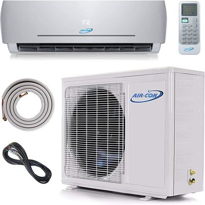 Air-Con Blue Series 3 Ductless Mini Split Air Conditioner Inverter Heat Pump Complete Unit with 15 ft Kit (18,000 BTU)