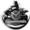 12 Inch Wall Clock Silent Non-Ticking Snowmobile Racing Decorative Wall Clock for Bedroom Winter Home Decor Snow Machine Motor Sretro Vinyl Record Clock Gift view 1
