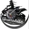 12 Inch Wall Clock Silent Non-Ticking Snowmobile Racing Decorative Wall Clock for Bedroom Winter Home Decor Snow Machine Motor Sretro Vinyl Record Clock Gift view 2