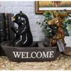 1 Pcs Western Rustic Black Bear And Elk Moose Rowing Boat Canoe Decorative Figurine view 1