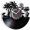 12 Inch Wall Clock Silent Non-Ticking Summer Beach Home Decor Wall Clock Beach Scenery Vinyl Record Clock Sunny Beach Decorative Clock Sunbathe Lovers Gift Gift view 1
