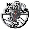 12 Inch Round Wall Clock Nail Salon Vinyl Record Wall Clock Beauty Salon Decor Furniture Wall Clock Nail Design Wall Hanging Decorative Gift for Girls Gift view 1