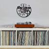 12 Inch Wall Clock Silent Non-Ticking Chemical Experiment Vinyl Record Wall Clock Chemistry Microscope Bunsen Burner Retro Wall Watch Laboratory Science Decor Watch Gift view 2