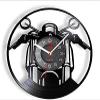 12 Inch Wall Clock Silent Non-Ticking Motocycle Vinyl Record Wall Clock Autocycle Haulage Motor Headstock Wall Watch Made of Real Vinyl Record Vivid Hanging Decor Gift view 1