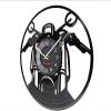 12 Inch Wall Clock Silent Non-Ticking Motocycle Vinyl Record Wall Clock Autocycle Haulage Motor Headstock Wall Watch Made of Real Vinyl Record Vivid Hanging Decor Gift view 2