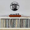 12 Inch Wall Clock Silent Non-Ticking Motocycle Vinyl Record Wall Clock Autocycle Haulage Motor Headstock Wall Watch Made of Real Vinyl Record Vivid Hanging Decor Gift view 3