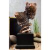 1 Pcs Rustic Wildlife Black Bears Couple Family Electroplated Figurine With Base Stand view 1