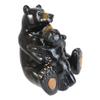1 Pcs Western Rustic Black Mama Bear Hugging Baby Cub Figurine Family Bears Accent view 1