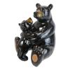 1 Pcs Western Rustic Black Mama Bear Hugging Baby Cub Figurine Family Bears Accent view 2
