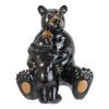 1 Pcs Western Rustic Black Mama Bear Hugging Baby Cub Figurine Family Bears Accent view 3