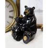 1 Pcs Western Rustic Black Mama Bear Hugging Baby Cub Figurine Family Bears Accent view 4
