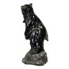 1 Pcs Rustic Western Woodlands Forest Black Bear Standing On Rock Figurine Decor view 2