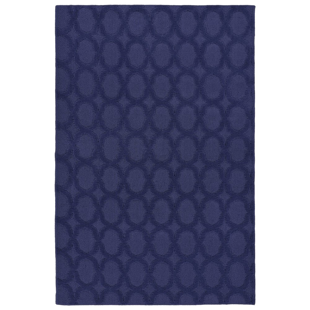 Garland Rug Garden Trellis 4 ft. x 6 ft. Indoor/Outdoor Area Rug Outdoor Waterproof Rug for Patio, Camping Rugs, RV, Porch, Deck, Camper, Balcony, Backyard for High-Traffic Areas, Navy Blue