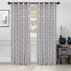 Beautiful Venetian Filigree Design Gray Color Blackout Curtains No Light 52" x 84" Size, Chic Style Gorgeous Damask Pattern, Stainless Steel Finish | All Season Pretty Silver Shade Machine Washable view 1