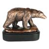 1 Pcs North Pole Arctic Circle Wildlife Roaming Polar Bear Figurine With Black Base view 2