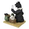 1 Pcs Rustic Western Black Bear Picnic Time With Tied Up Hunter Figurine view 4