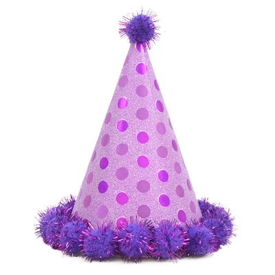 balacoo Birthday Party Hat Shiny Plush Festive Cap for Boys and Girls and Adults Paper Decoration for Celebrations and Photo Props