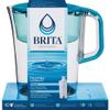 Brita Tahoe Large 10 Cup Water Filter Pitcher with Smart Light Filter Reminder and 1 Standard Filter- Transparent Teal view 1