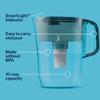 Brita Tahoe Large 10 Cup Water Filter Pitcher with Smart Light Filter Reminder and 1 Standard Filter- Transparent Teal view 2