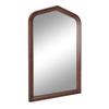 Kate and Laurel Tudor Traditional Wooden Arch Wall Mirror; 24 x 36; Walnut Brown; Vintage Arched Hanging Mirror with Pointed Arch and Pieced Wood Frame view 1