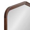 Kate and Laurel Tudor Traditional Wooden Arch Wall Mirror; 24 x 36; Walnut Brown; Vintage Arched Hanging Mirror with Pointed Arch and Pieced Wood Frame view 3