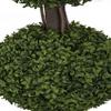 SilksAreForever 5' Outdoor UV-Proof Artificial English Boxwood Triple Ball-Shaped Artificial Topiary Tree w/Pot -2 Tone Green view 2