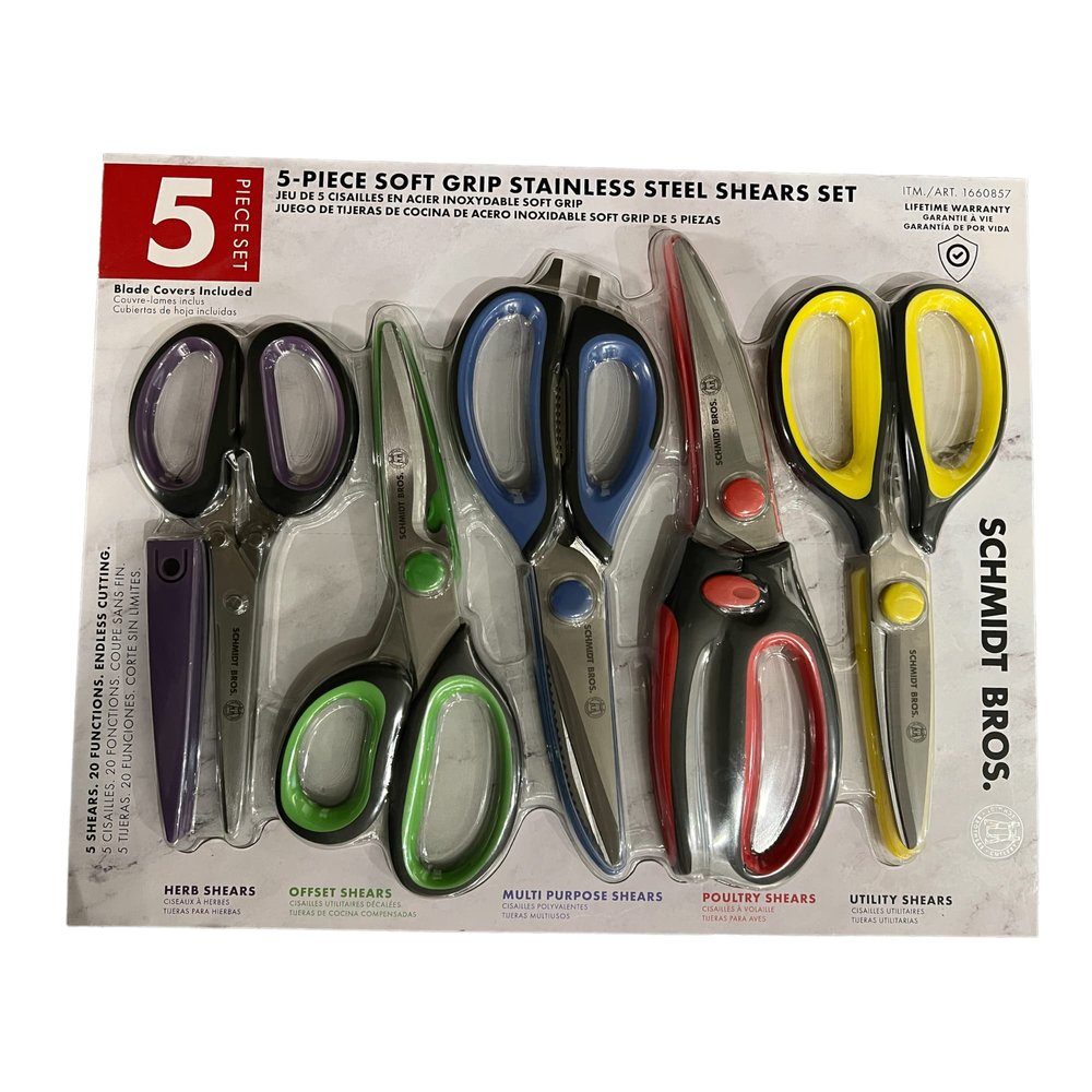 HGB Schmidt Bros 5 - Piece Soft Grip Stainless Steel Shears Set