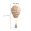 1pc Rattan Woven Hot Air Balloon Floating The Skies Air Balloon Decorative Hot Air Balloon Handmade Hanging Decor Hot Air Balloon Models Lampshade Hand Weaving Preschool Iron Wire view 3
