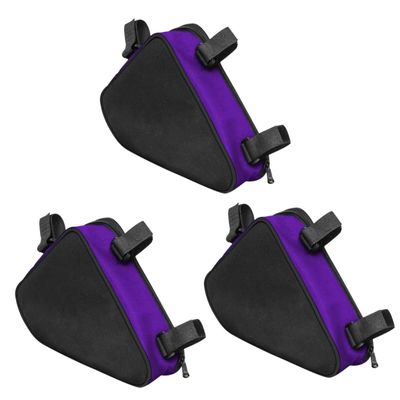 INOOMP 3pcs Bike Bag Pouch Front Frame Cycling Phone Storage Bag for Mountain Easy to Install Deep Convenient for