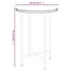 vidaXL Round Dining Table in Black - Tempered Glass and Steel Construction with PE Rattan Tabletop - Ideal for Garden, Patio, Indoor and Outdoor Spaces - Easy to Clean and Assemble view 3
