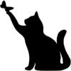 JILIP Metal Cat Silhouette Art Sign, Black Hanging Wall Sculpture, Metal Animal Wall Decor Plaque, Outdoor Indoor Home Decoration (Size : 19.7IN/50cm) view 1