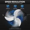 Simple Deluxe 20 Inch High Velocity Wall Mount Fan with Rack, 3 Speed Industrial/Commercial Metal Ventilation Fan view 2