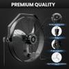 Simple Deluxe 20 Inch High Velocity Wall Mount Fan with Rack, 3 Speed Industrial/Commercial Metal Ventilation Fan view 3