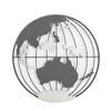 Adeco Minimalist Wall Decor Metal World Map Globe Wall Art, 23 x 23 inch Home Decor Hanging Wall Sculptures for Living Room/Bedroom/Hallway/Dinning Room view 1
