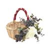 BestAlice Flower Girl Baskets for Weddings, Wicker Rattan Flower Basket with Handle and Silk Cloth Rose, Portable Flower Basket, Rustic Flower Girl Basket for Farmhouse Wedding Home Party Decor view 1