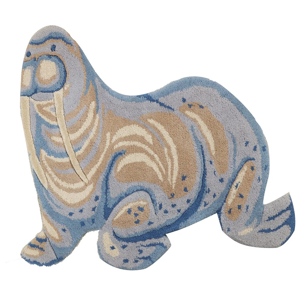 KD Willmax Hand Tufted Wool Rug for Living Room/Bedroom/Kids Room Animal (Seal)