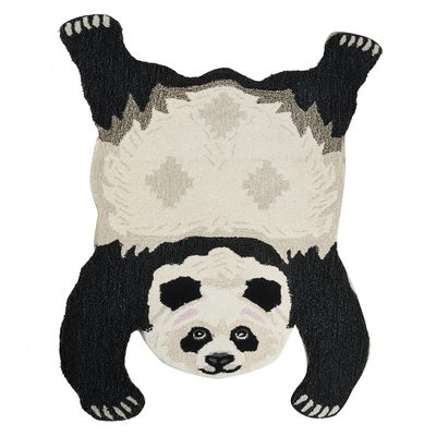 KD Willmax Hand Tufted Wool Rug for Living Room/Bedroom/Kids Room Animal (Bear-White/Blue)