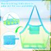 Woanger 6 Pcs Summer Mesh Beach Bag Extra Large Toy Gear Foldable Bags and Totes for Children Toddler Beach Toys Market Grocery Picnic Vacation Storage, 18 x 12 x 18'' view 2