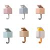 Asodomo 6 Pack Creative Cute Pet Hooks Adhesive Coat Hooks Utility Wall Hooks Decorative Cat Key Holder for Hanging Hat Towel Backpacks Key Scarf Bags view 1