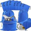 Fumete 8 Pcs Silver Storage Bags Anti Tarnish Storage Bags 18" x 18" 9" x 11.8" Silver Protector for Jewelry Silverware Protection Resistant Tarnish for Silverware Flatware(Blue) view 1