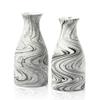 Aeravida Beauty in Nature White and Black Stain Mango Tree Wood Bottle Shaped Vase | Modern Flower Vase | Mango Tree Wood Flower Vase| Handmade Home Office Table Vase | Flower Vases Decorative (2pcs) view 1